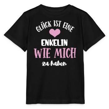 Glück Ist Eine Enkelin Wie Mich Zu Haben Enkelkind - Stanley/Stella Kinder T-Shirt MINI CREATOR  - Schwarz - Vorne - Mikhail (115cm)