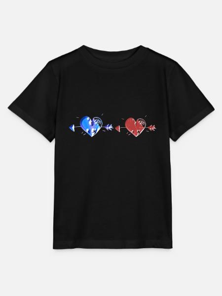 herz herzen blaue rot pfeil - Stanley/Stella Kinder T-Shirt MINI CREATOR  - Schwarz