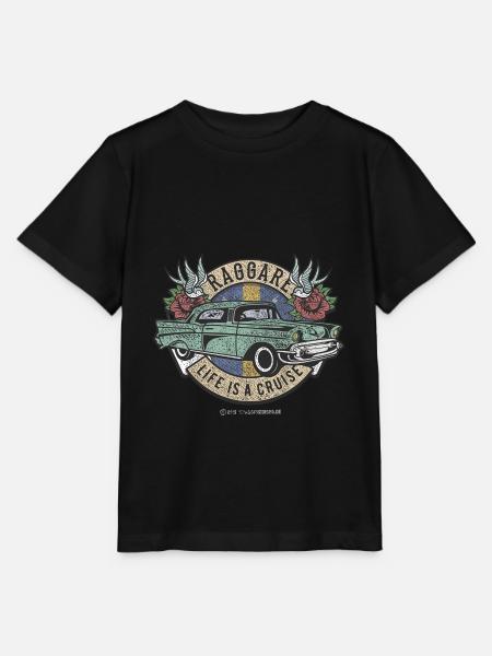 Raggare Life Is A Cruise Schweden Fahne Distressed - Stanley/Stella Kinder T-Shirt MINI CREATOR - Schwarz