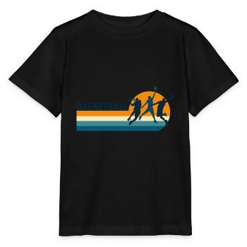 Basketball Basketballspieler Basketballmannschaft - Stanley/Stella Kinder T-Shirt MINI CREATOR  - Schwarz - Vorne - Mikhail (115cm)