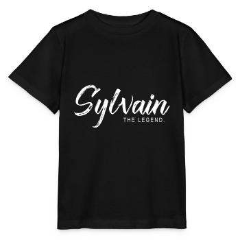 Sylvain die Legende Geschenk T-Shirt sylvain - Stanley/Stella Kinder T-Shirt MINI CREATOR  - Schwarz - Vorne - Mikhail (115cm)