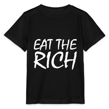 Eat the rich - Stanley/Stella MINI CREATOR Kids’ T-Shirt - black - Front - Mikhail (115cm)