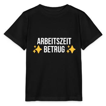 Fraude au temps de travail - Mèmes Allemands - T-shirt bio MINI CREATOR Stanley/Stella Enfant - noir - Devant - Mikhail (115cm)