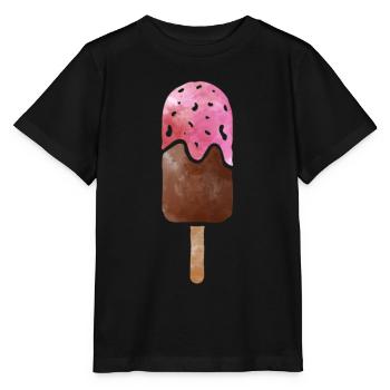 Eiscreme - Stanley/Stella Kinder T-Shirt MINI CREATOR  - Schwarz - Vorne - Mikhail (115cm)