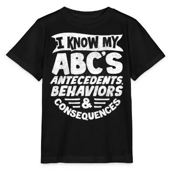 ABA -Therapeut, ABA -Therapie, Therapeut, SPEd - Stanley/Stella Kinder T-Shirt MINI CREATOR  - Schwarz - Vorne - Mikhail (115cm)