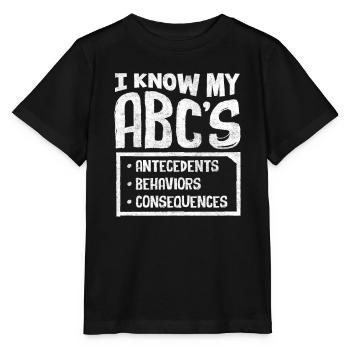 ABA -Therapeut, ABA -Therapie, Therapeut, SPEd - Stanley/Stella Kinder T-Shirt MINI CREATOR  - Schwarz - Vorne - Mikhail (115cm)