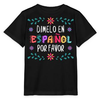 Spanischlehrer, Spanisch Unterrichten - Stanley/Stella Kinder T-Shirt MINI CREATOR  - Schwarz - Vorne - Mikhail (115cm)