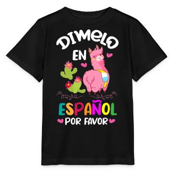 Spanischlehrer, Spanisch Unterrichten - Stanley/Stella Kinder T-Shirt MINI CREATOR  - Schwarz - Vorne - Mikhail (115cm)