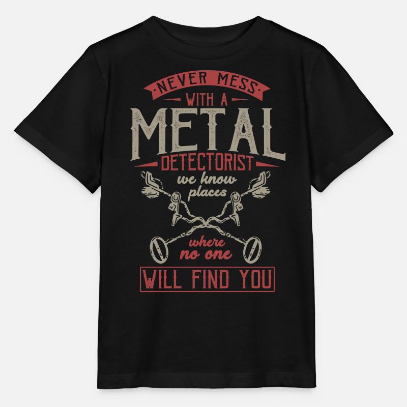 Détection de métaux, détecteur de métaux - T-shirt bio MINI CREATOR Stanley/Stella Enfant - noir