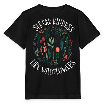 Kindness How To Spread Wildflowers - Stanley/Stella MINI CREATOR Kids’ T-Shirt - black - Front - Mikhail (115cm)