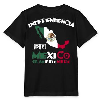 Independencia De Mexico, racines mexicaines - T-shirt bio MINI CREATOR Stanley/Stella Enfant - noir - Devant - Mikhail (115cm)