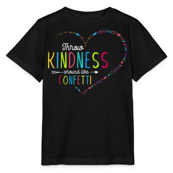 Spreading kindness like confetti - Stanley/Stella MINI CREATOR Kids’ T-Shirt - black - Front - Mikhail (115cm)