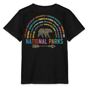 U.S. National Parks, National Park, Denali, Redwood - Stanley/Stella MINI CREATOR Kids’ T-Shirt - black - Front - Mikhail (115cm)