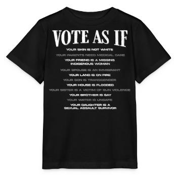 Vote as if you were the last - Stanley/Stella MINI CREATOR Kids’ T-Shirt - black - Front - Mikhail (115cm)