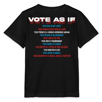 Vote as if you were the last - Stanley/Stella MINI CREATOR Kids’ T-Shirt - black - Front - Mikhail (115cm)