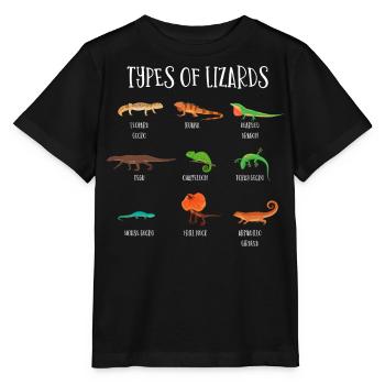 Arten Von Eidechsen, Eidechsen, Reptilien - Stanley/Stella Kinder T-Shirt MINI CREATOR  - Schwarz - Vorne - Mikhail (115cm)