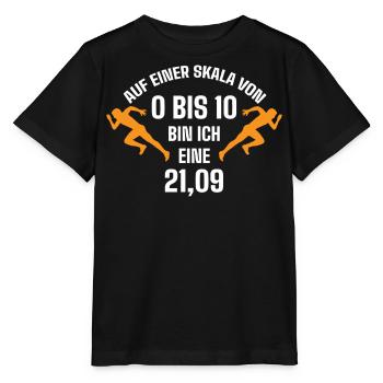 Halbmarathon, Marathon, Läufer - Stanley/Stella Kinder T-Shirt MINI CREATOR  - Schwarz - Vorne - Mikhail (115cm)
