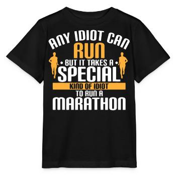 Halbmarathon, Marathon, Läufer - Stanley/Stella Kinder T-Shirt MINI CREATOR  - Schwarz - Vorne - Mikhail (115cm)