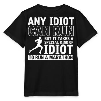 Halbmarathon, Marathon, Läufer - Stanley/Stella Kinder T-Shirt MINI CREATOR  - Schwarz - Vorne - Mikhail (115cm)