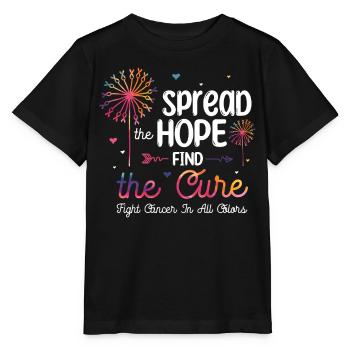 Fight cancer in all colors - Stanley/Stella MINI CREATOR Kids’ T-Shirt - black - Front - Mikhail (115cm)
