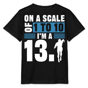 Halbmarathon, Marathon, Läufer - Stanley/Stella Kinder T-Shirt MINI CREATOR  - Schwarz - Vorne - Mikhail (115cm)