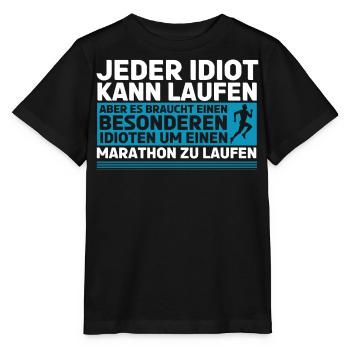 Halbmarathon, Marathon, Läufer - Stanley/Stella Kinder T-Shirt MINI CREATOR  - Schwarz - Vorne - Mikhail (115cm)