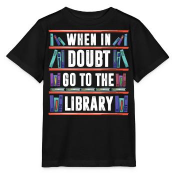 Bibliothek Bibliothekar, - Stanley/Stella Kinder T-Shirt MINI CREATOR  - Schwarz - Vorne - Mikhail (115cm)