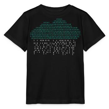 Ingénieur Cloud, Cloud Bits, Développeur logiciel - T-shirt bio MINI CREATOR Stanley/Stella Enfant - noir - Devant - Mikhail (115cm)