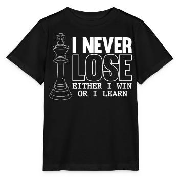 Schachspieler, Ich Verliere Nie, Schach - Stanley/Stella Kinder T-Shirt MINI CREATOR  - Schwarz - Vorne - Mikhail (115cm)