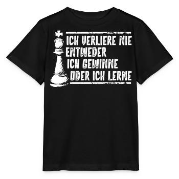 Schachspieler, Ich Verliere Nie, Schach - Stanley/Stella Kinder T-Shirt MINI CREATOR  - Schwarz - Vorne - Mikhail (115cm)