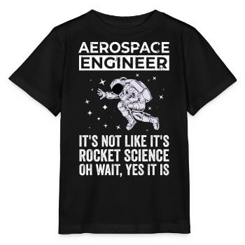 Luft- Und Raumfahrtingenieur, Raketenwissenschaft - Stanley/Stella Kinder T-Shirt MINI CREATOR  - Schwarz - Vorne - Mikhail (115cm)