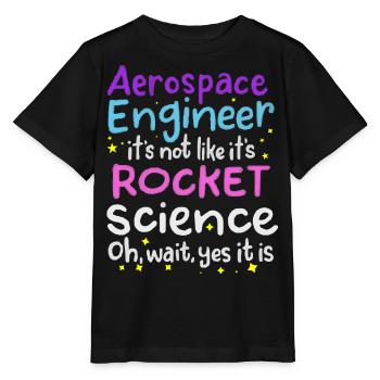 Luft- Und Raumfahrtingenieur, Raketenwissenschaft - Stanley/Stella Kinder T-Shirt MINI CREATOR  - Schwarz - Vorne - Mikhail (115cm)