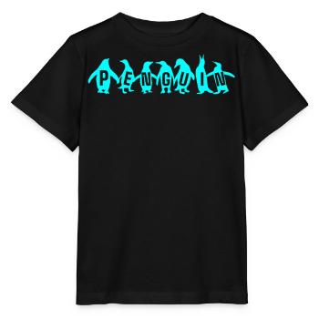 Pingouins, Pingouins, Amateurs de Pingouins - T-shirt bio MINI CREATOR Stanley/Stella Enfant - noir - Devant - Mikhail (115cm)