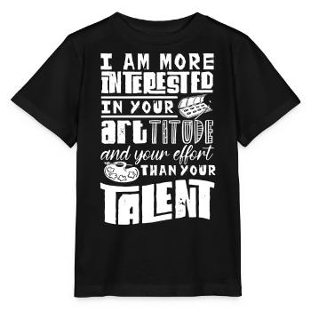 Art teacher, interested in artitude effort - Stanley/Stella MINI CREATOR Kids’ T-Shirt - black - Front - Mikhail (115cm)
