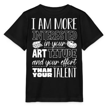 Art teacher, interested in artitude effort - Stanley/Stella MINI CREATOR Kids’ T-Shirt - black - Front - Mikhail (115cm)