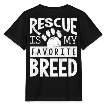 Dog rescue, dogs, dog - Stanley/Stella MINI CREATOR Kids’ T-Shirt - black - Front - Mikhail (115cm)