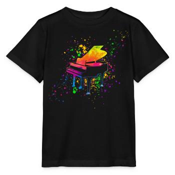 Piano, Pianist - Stanley/Stella MINI CREATOR Kids’ T-Shirt - black - Front - Mikhail (115cm)