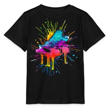 Piano, Pianist - Stanley/Stella MINI CREATOR Kids’ T-Shirt - black - Front - Mikhail (115cm)
