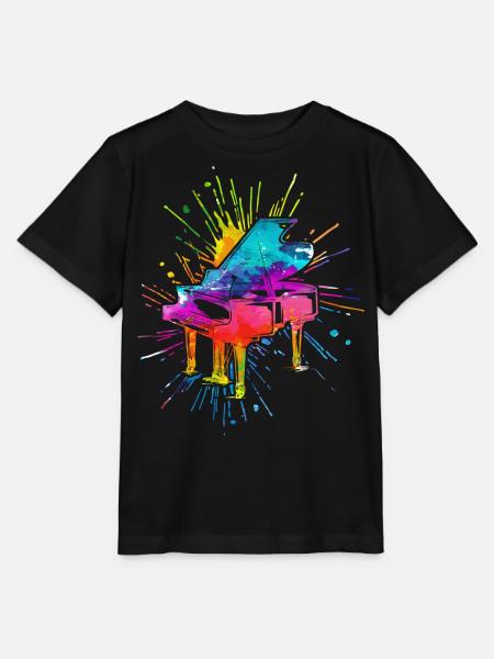 Piano, Pianist - Stanley/Stella Kinder T-Shirt MINI CREATOR  - Schwarz