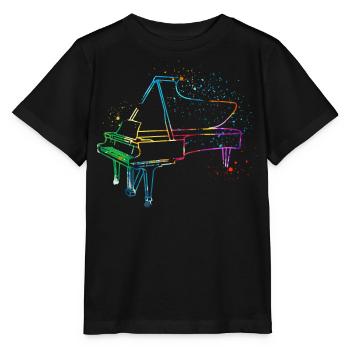Piano, Pianist - Stanley/Stella MINI CREATOR Kids’ T-Shirt - black - Front - Mikhail (115cm)