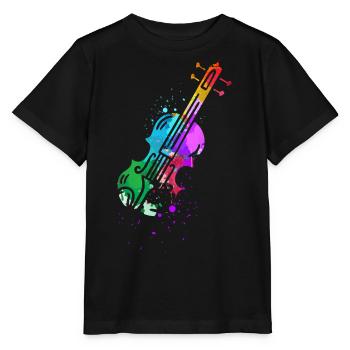 Geiger, Geige, Geige Spielen - Stanley/Stella Kinder T-Shirt MINI CREATOR  - Schwarz - Vorne - Mikhail (115cm)
