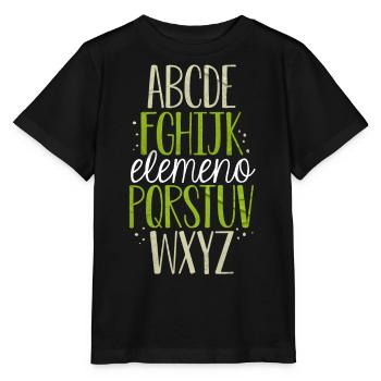 ABCs Hello Kindergarten Back to School - Stanley/Stella MINI CREATOR Kids’ T-Shirt - black - Front - Mikhail (115cm)