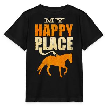 Reiten, Auf Dem Rücken Des Pferdes - Stanley/Stella Kinder T-Shirt MINI CREATOR  - Schwarz - Vorne - Mikhail (115cm)