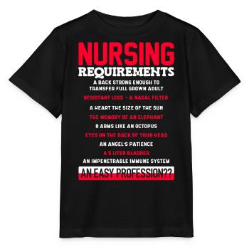 Nurse, nursing - Stanley/Stella MINI CREATOR Kids’ T-Shirt - black - Front - Mikhail (115cm)