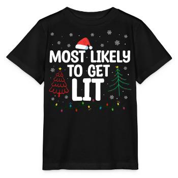 Christmas Quote, Funny Christmas Quote - Stanley/Stella MINI CREATOR Kids’ T-Shirt - black - Front - Mikhail (115cm)