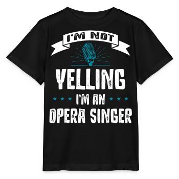 Chanteur d’opéra, voix, opéra - T-shirt bio MINI CREATOR Stanley/Stella Enfant - noir - Devant - Mikhail (115cm)