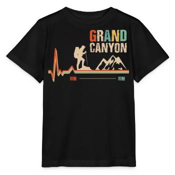 Grand Canyon, Rim An Rim Canyon, - Stanley/Stella MINI CREATOR Kids’ T-Shirt - black - Front - Mikhail (115cm)
