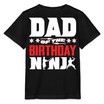 Anniversaire du Ninja, Ninja, - T-shirt bio MINI CREATOR Stanley/Stella Enfant - noir - Devant - Mikhail (115cm)
