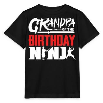 Anniversaire du Ninja, Ninja, - T-shirt bio MINI CREATOR Stanley/Stella Enfant - noir - Devant - Mikhail (115cm)