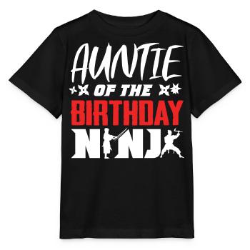 Anniversaire du Ninja, Ninja, - T-shirt bio MINI CREATOR Stanley/Stella Enfant - noir - Devant - Mikhail (115cm)
